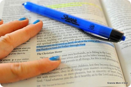 Highlighting in your bible