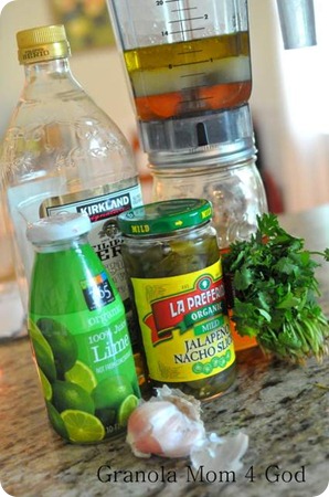 ingrediends for Honey Lime Dressing