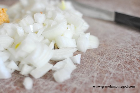 onions for lentil roast