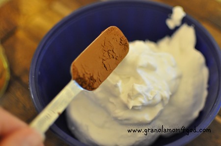 add dutch pressed cocoa to coconut cream