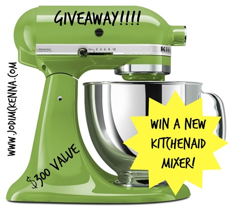 green kitchenaid  mixer